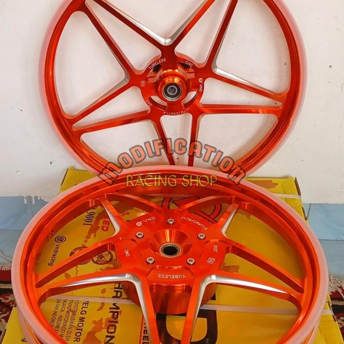 Gambar VELG VND V SPEED R17 VARIO,BEAT,MIO KARBU,SCOOPY,GENIO,SPACY - Orange, mio dari MODIFICATION RACING SHOP undefined Tokopedia