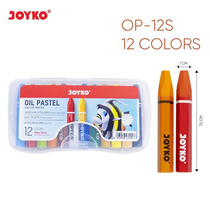 Gambar TBMO Oil Pastel Joyko 12 18 24 36 48 55 72 Warna / Crayon Joyko - 12 Warna dari TBMOSidoarjo undefined Tokopedia