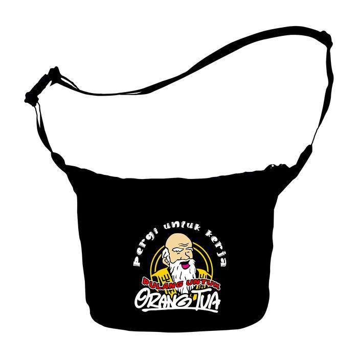 Gambar Tas selempang Pria dan Wanita Unisex murah Slingbag samping Hitam cowok simpel distro anti air waterproof Original Sling Bag slempang Cowo Bahan kanvas Corduroy Nylon Mikro Tas sekolah anak laki cowok kantong sandang Sling Bag Efg - Problem - Goks - Skymo - orang tua dari XCV Official Store undefined Tokopedia