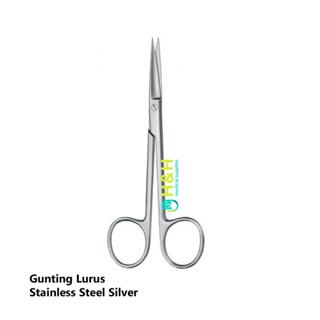 Gambar Gunting Lurus / Gunting Bengkok / Gunting Dental / Gunting Jahit /Gunting Gusi / Gum Scissor - SS SILVER, BENGKOK dari H&H gloves undefined Tokopedia