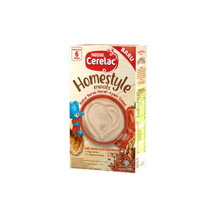 Gambar Nestle Cerelac Homestyle Bubur Beras Merah Ayam Tomat 120gr dari Ayo Blanja_NEW undefined Tokopedia