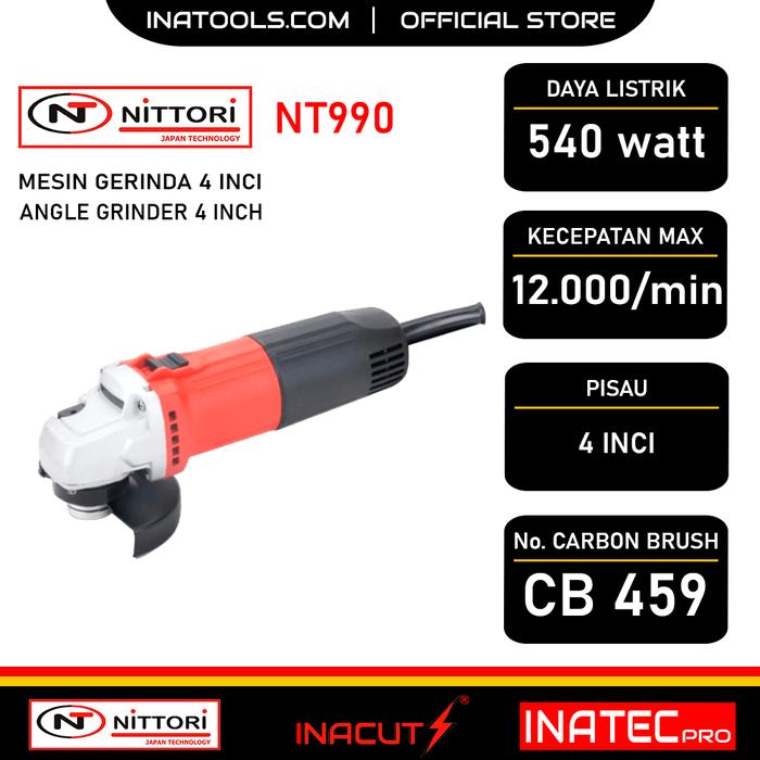 Gambar Mesin Gerinda 4"(100mm) switch atas NITTORI NT990 dari INATEC PRO (OFFICIAL STORE) undefined Tokopedia