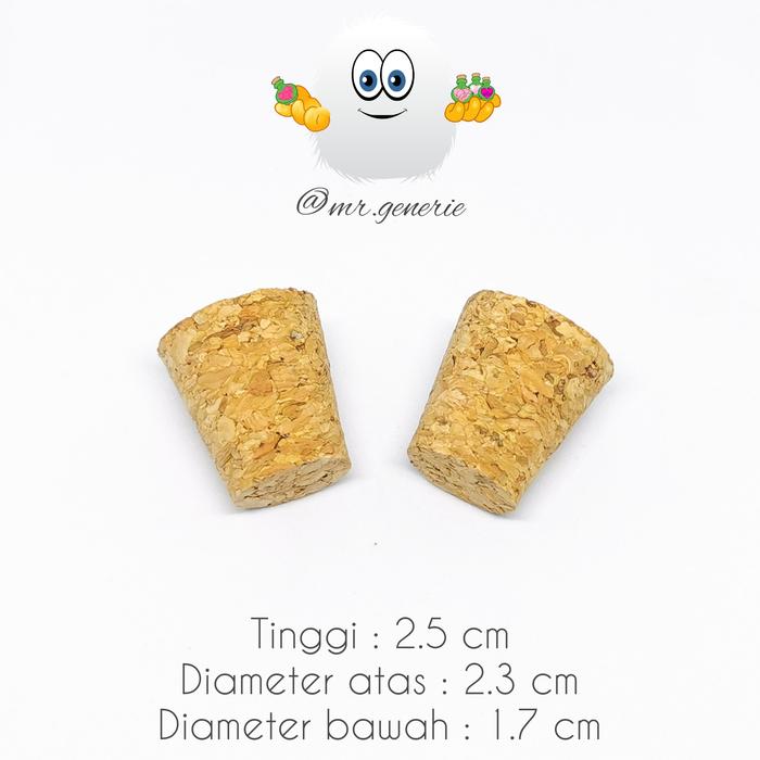 Gambar Tutup Botol Kaca Gabus kayu / Bottle Cork wine bir jumbo pendek dari Mr.Generie undefined Tokopedia