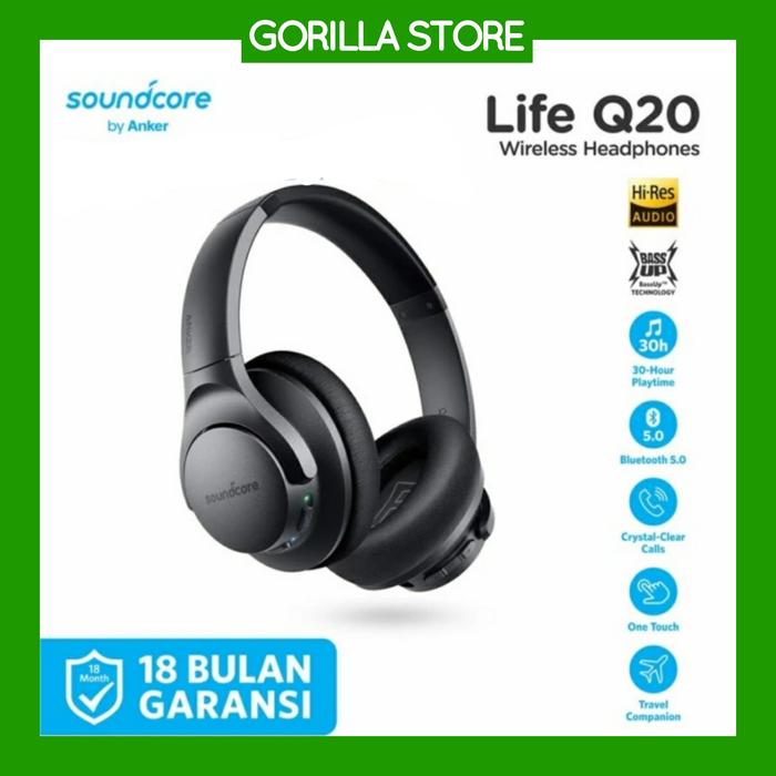 Gambar Soundcore Life Q20 Bluetooth Headphones A3025H11 dari GORILLA STORE ID undefined Tokopedia