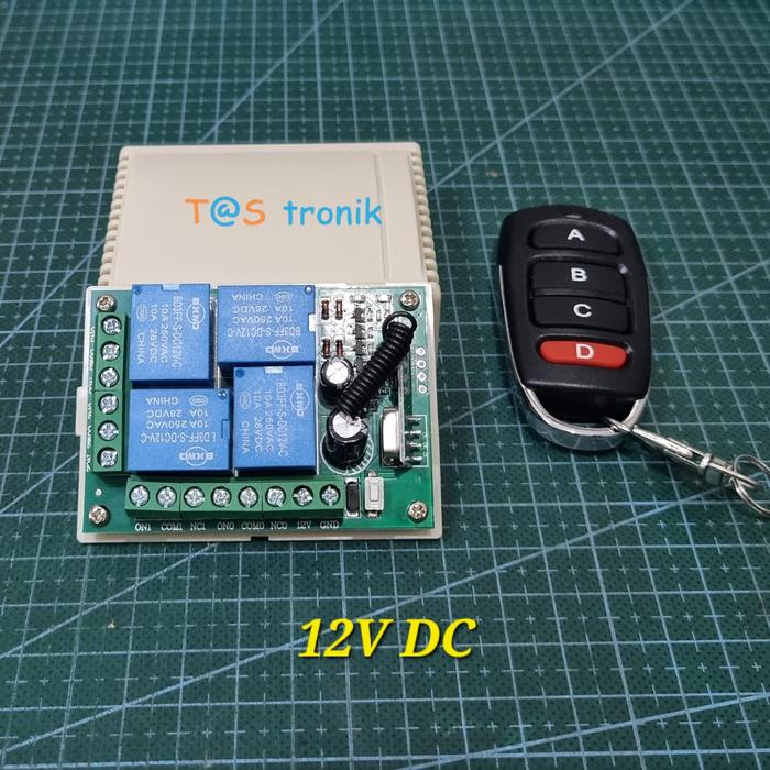 Gambar RF Relay Switch 4CH Wireless Relay Remote 4ch 433Mhz 220V AC - 12V DC dari tastronik undefined Tokopedia