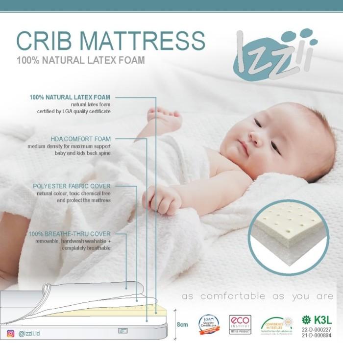 Izzii by Doogle Matras kasur bayi untuk baby box crib latex TEBAL 8CM  83*51