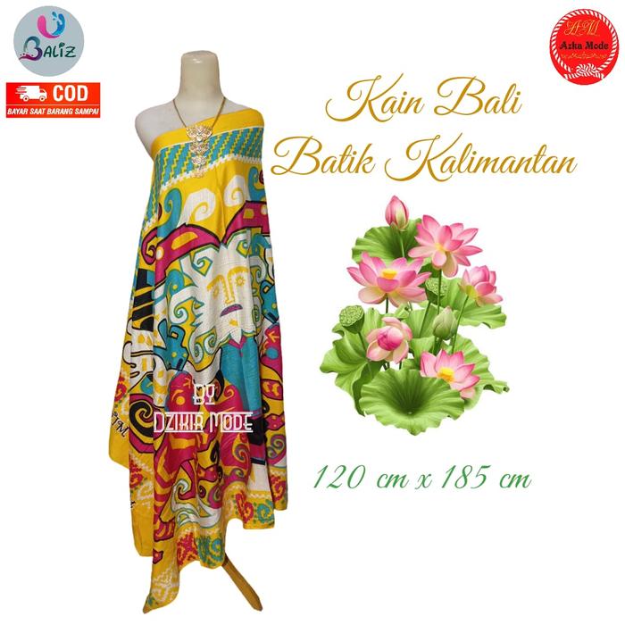 Gambar Kain bali/kain pantai/sarung pantai/kain bali pantai/kain buat hiasan dinding/kain utk selimut/kain utk plafon mobil/kain pantai standar/kain bali pakai rumbai/kain bali pantai motif Batik kalimantan jumbo - Kuning dari IDLENZ undefined Tokopedia