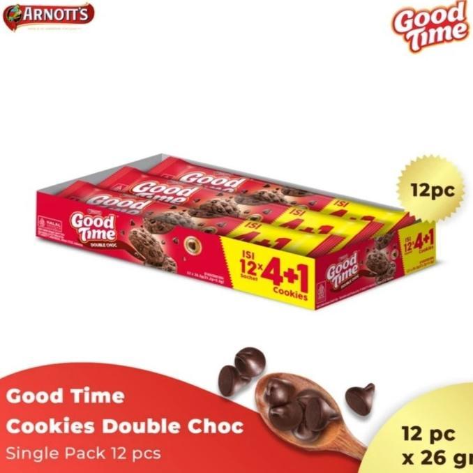 Gambar ready GOOD TIME - Double Chocochips Cookies - Kemasan Praktis 15 gr - Isi4+1_12x26gr dari frindapan undefined Tokopedia