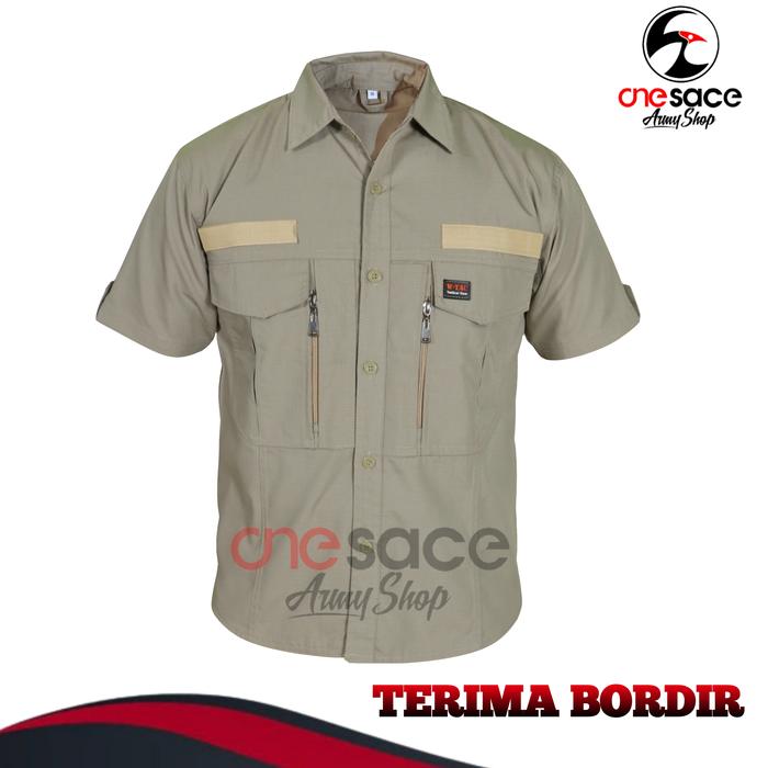 Gambar Custom Bordir Kemeja Tactical Panjang Seragam Pria Formal Casual Basic Standar Logo Kerja Army - WtacRIPSTOP Pdk, 1 Titik dari ONESACE ARMY SHOP undefined Tokopedia