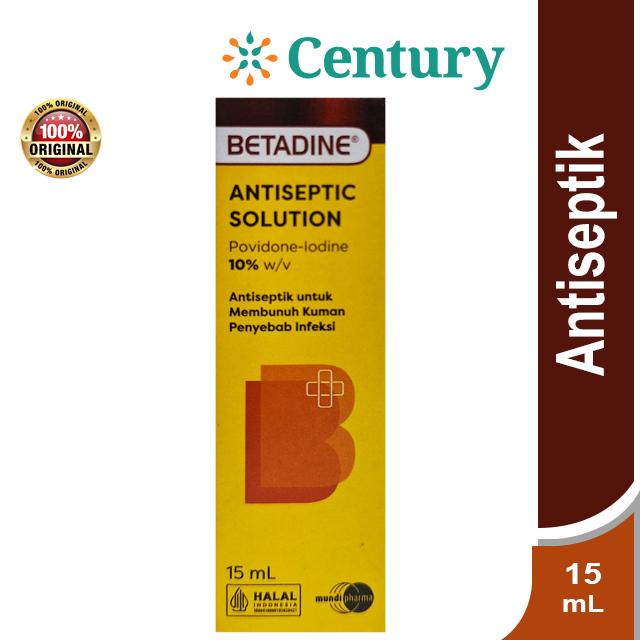 Gambar Betadine Solution 15ml / obat luka antiseptik / Alat P3K dari Century Healthcare Express undefined Tokopedia