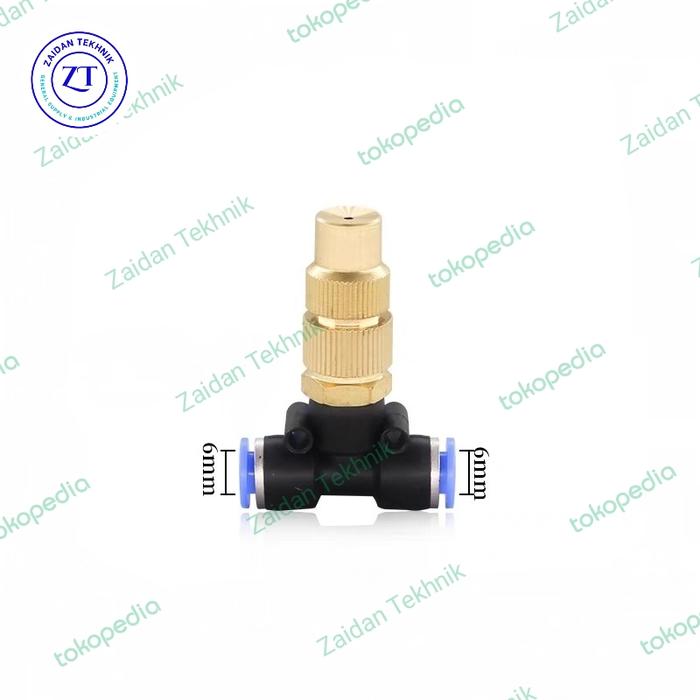Gambar Nozzle Sprayer Kabut Mist Nozzel Disinfektan Set Dengan Tee Selang - Tee 6MM dari Zaidan Tekhnik undefined Tokopedia