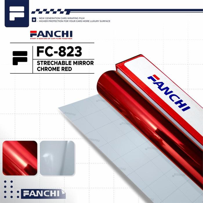 Gambar [Roll] Sticker Fanchi Mirror Chrome Krom Lentur Premium Wrap ROLL - FC835 Rose Red dari Detail Sticker undefined 5 Tokopedia