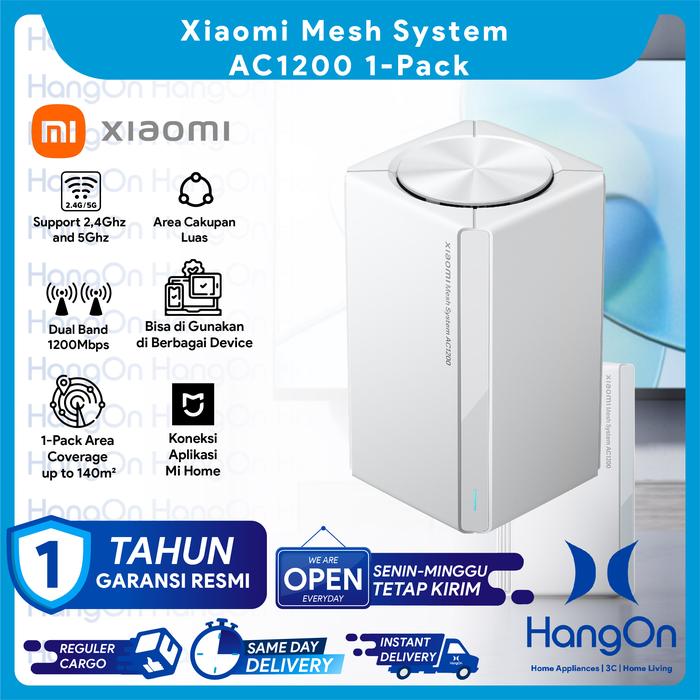 Gambar Xiaomi mesh System AC1200 Dual Band WIFI 2.4 GHz / 5GHz 1200Mbps - 1 Pack dari HangOn Official Store undefined Tokopedia