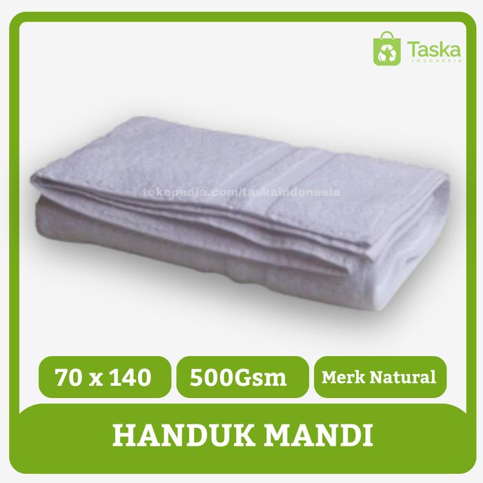 Gambar Handuk Mandi Merk Natural 70x140 Bisa Custom Bordir Logo Handuk Polos - Putih dari Taska Indonesia undefined Tokopedia