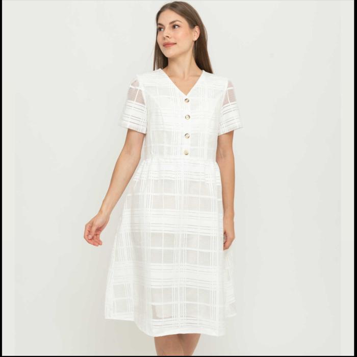 Gambar *Ready Stok* N2 - Dress Katun Organza 28442 - Putih, M dari Sisters Fashion Group undefined Tokopedia