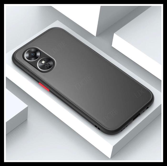 Gambar Case For Oppo A18 / A38 4G LTE Aero Protect Hard Casing Transparan Matte Back Cover HardCase Bumper Soft Silicone - HITAM., OPPO A18 4G. dari T-ORIGINAL STORE undefined Tokopedia