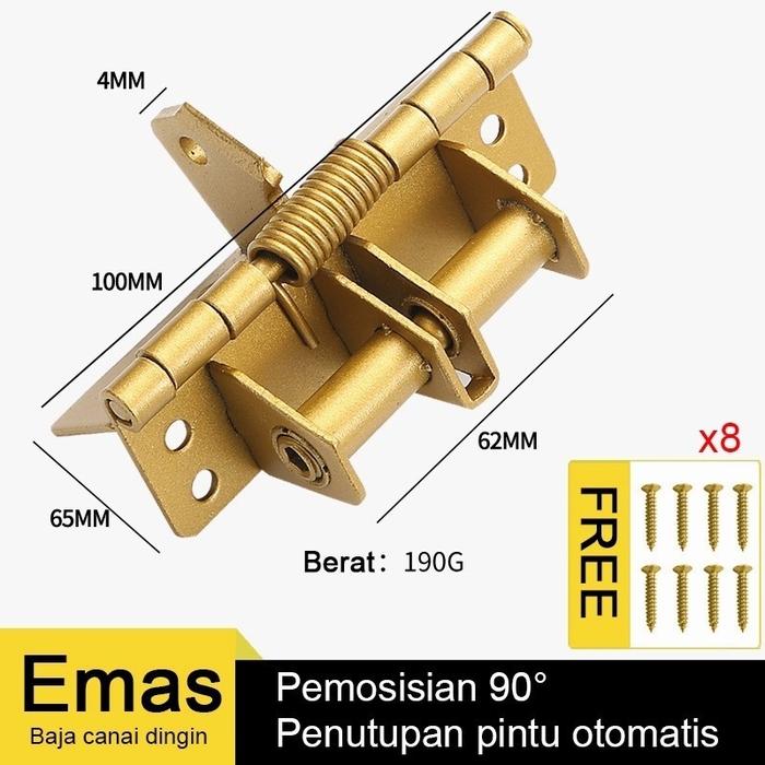 Gambar Engsel Per Pintu Otomatis Stainless Engsel Pintu Rumah Tebal Universal  Engsel Pintu Kayu Ngsel Penutup Pintu Engsel Jendela - Emas dari Kaya Koleksi4 undefined Tokopedia