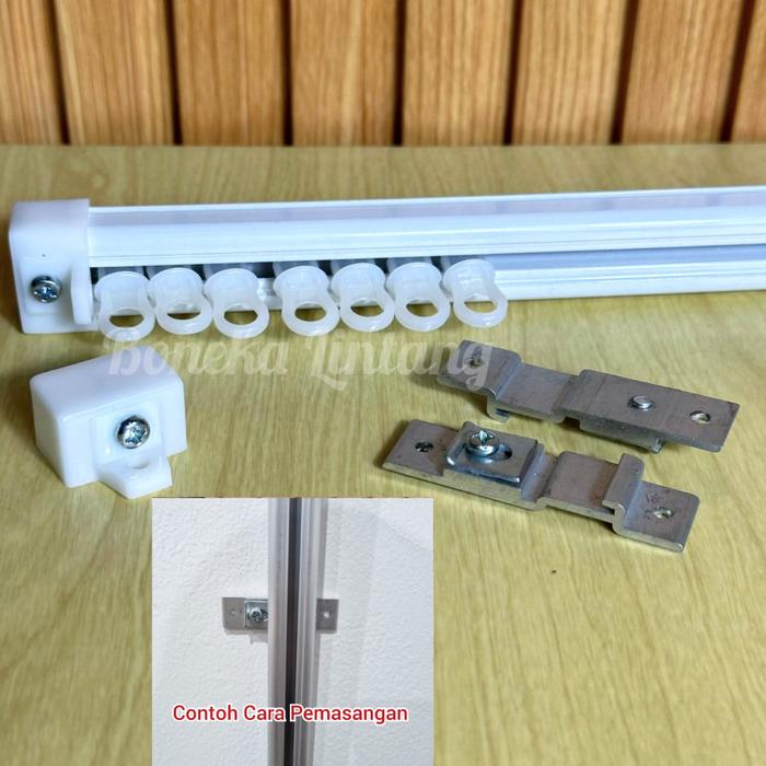 Gambar Rel gorden plafond - Rel Hordeng Plafon Atas - Batang Gorden Nempel Plafon - Rel Alkan Plavon - ALKAN PUTIH, 100CM PLAFON dari Boneka Lintang undefined Tokopedia