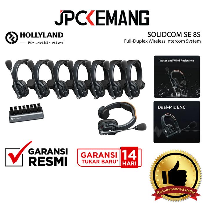Gambar Hollyland Solidcom SE 4S 6S 8S / Solidcom SE Global Version SE 2S 4S 5S Full Duplex Wireless Intercom Headset Garansi Resmi - 8S (8 Orang) dari JPC Kemang undefined Tokopedia