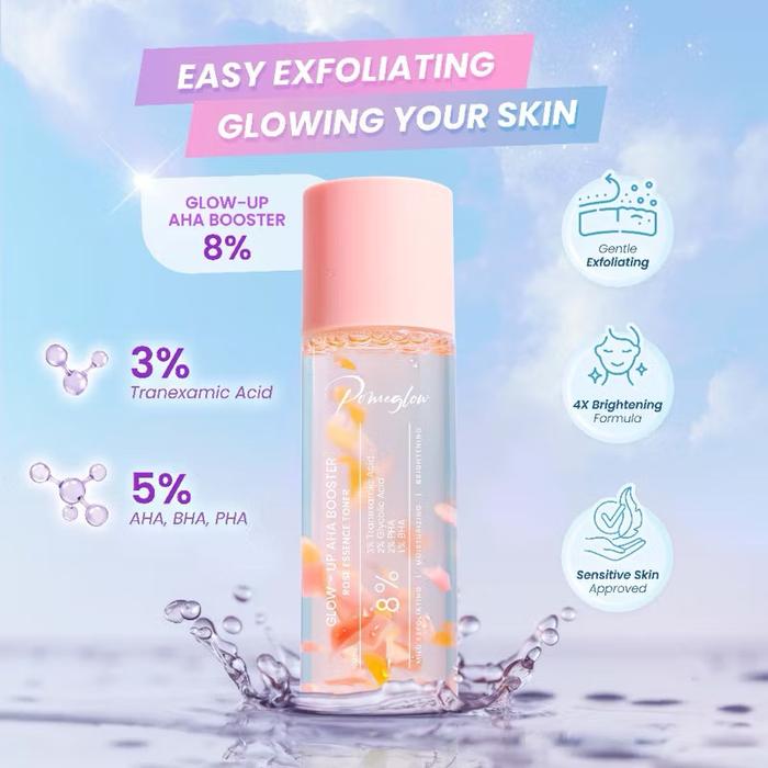 Gambar Pomeglow - Glow Up AHA Booster - Exfoliating Toner | Toner Eksfoliasi | Face and Body | Kulit Sensitif -  BPOM dari Uniqable undefined Tokopedia