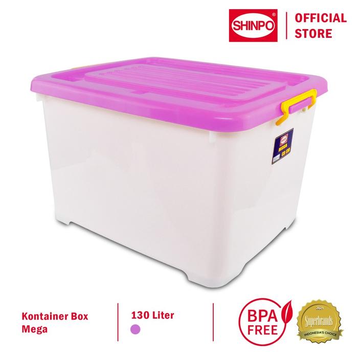 Gambar Box Plastik Menyimpan Serbaguna (Container Box) Shinpo Mega CB 130 - Ungu dari KimberlyOnShop undefined Tokopedia
