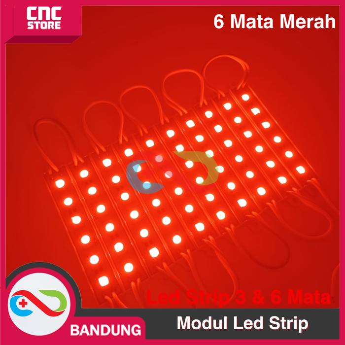 Gambar MODUL LED 12V MODULE LED 3 MATA & 6 MATA STRIP SMD 5050 NEON BOX LAMPU VARIASI WARM WHITE RED BLUE GREEN - 6 MATA RED dari CNC STORE BANDUNG undefined Tokopedia
