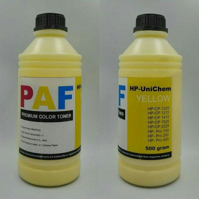 Gambar Serbuk Toner Laserjet Color Hp Cp1215 Paf 500Gr Ready - YELLOW dari merapat order undefined Tokopedia