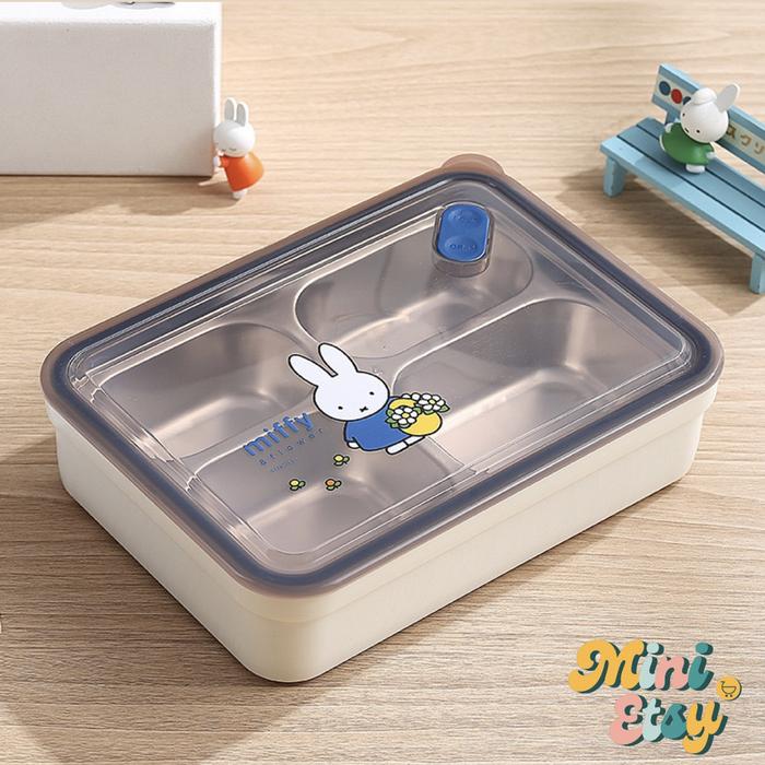Gambar MIFFY - Stainless steel lunch box | kotak makan bekal anak sekolah atau dewasa - Biru dari MINI ETSY undefined Tokopedia