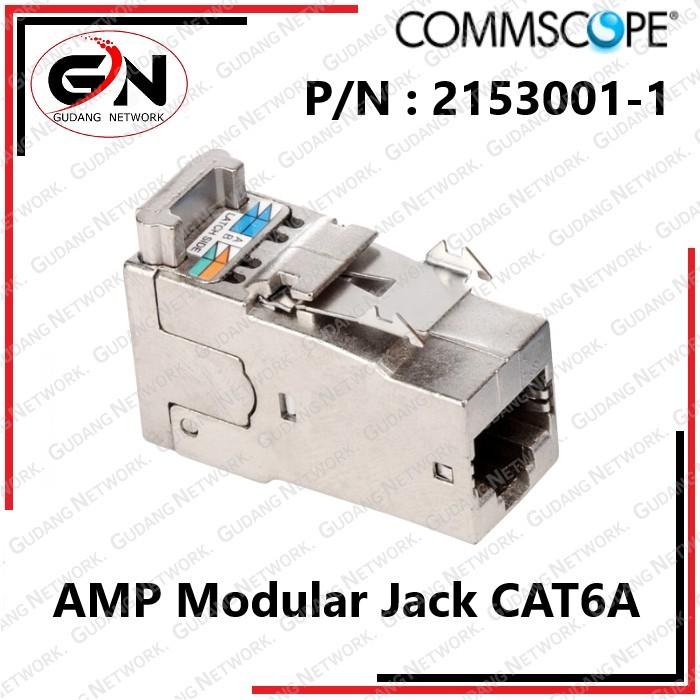 Gambar AMP Modular Jack Cat6A / Cat.6A SL Commscope 2153001-1 - *AMP M.J Cat6a dari Gudang Network. undefined Tokopedia