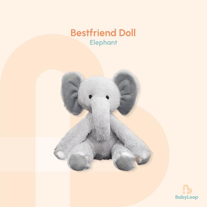 Gambar Boneka Anak Premium - Bestfriend Doll - Baby Loop - Elephant Grey dari Baby Loop Authorized Reseller undefined Tokopedia
