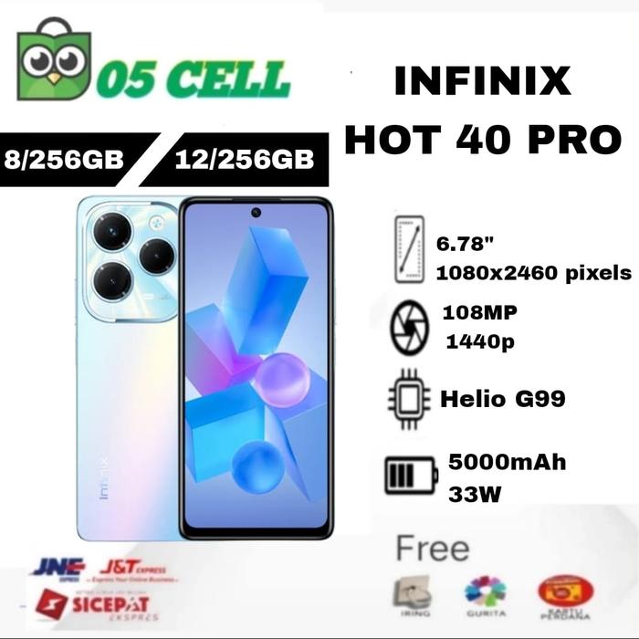 Gambar INFINIX HOT 40 PRO RAM 8/256GB & 12/256GB GARANSI RESMI - Biru, 12/256GB dari 05Cell undefined Tokopedia