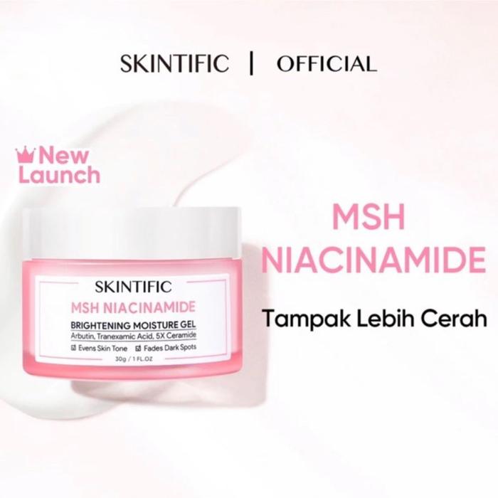 Gambar SKINTIFIC MSH Niacinamide Brightening Moisture Gel 80gr - Pelembab Wajah - Moisturizer Brightening Skintific - UK Sedang 30gr dari rose.beautyshop undefined Tokopedia