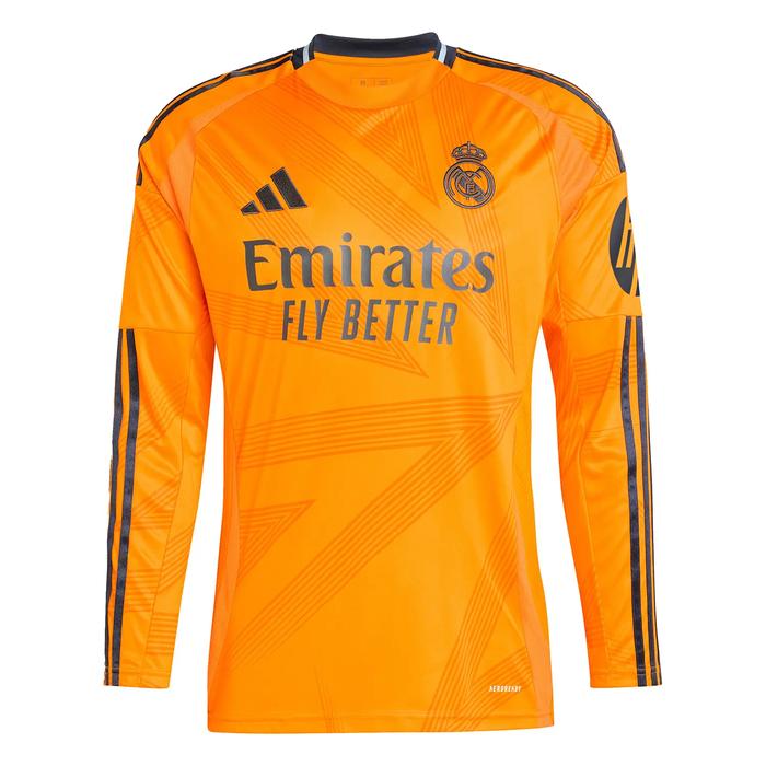 Jual Jersey Real Madrid Mens Away Long Sleeve Shirt 24/25 Orange