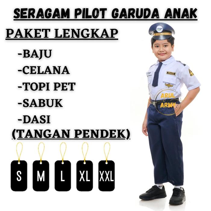 Gambar baju pilot anak kostum profesi anak Seragam pilot anak karnaval murah dari Arul army undefined 4 Tokopedia