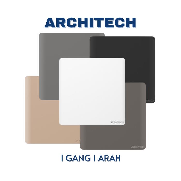 Gambar ARCHITECH ELEGANTE MATTE SERIES WHITE BLACK GREY BROWN GOLD - 1G1W, WHITE dari Light Co Indonesia undefined Tokopedia