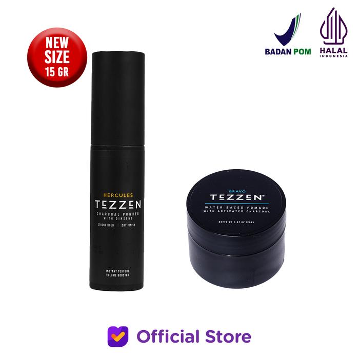 Gambar [BUNDLING] Tezzen Charcoal Hair Powder 15gr + Tezzen Mini - Mini Bravo, Geryon 15 gr dari Tezzen Grooming undefined Tokopedia