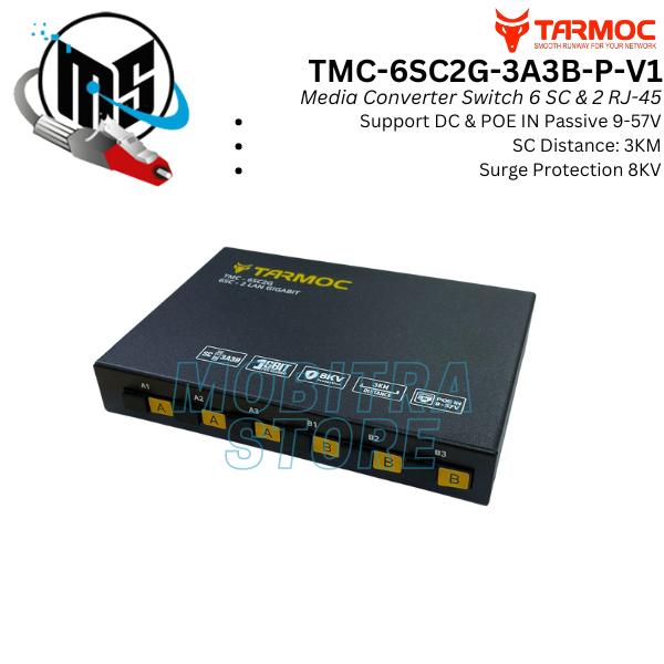 Gambar Tarmoc TMC-6SC2G-3A3B-P-V1 | Media Converter Switch 6FO 2LAN / 6 FO 2 LAN Gigabit POE IN 9-57 Volt | 6SC 2LAN / 6 SC 2 LAN Gigabit - 6SC2G-3A3B-P-V1 dari Mobitra Store undefined Tokopedia