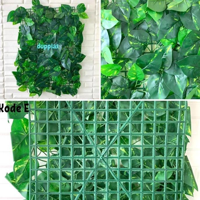 Gambar BARU KOLEKSI DAUN HIASAN DINDING RAM 60X40 TEMPEL KARPET TANAMAN ARTIFICIAL - Kode E dari T_MAYA undefined Tokopedia