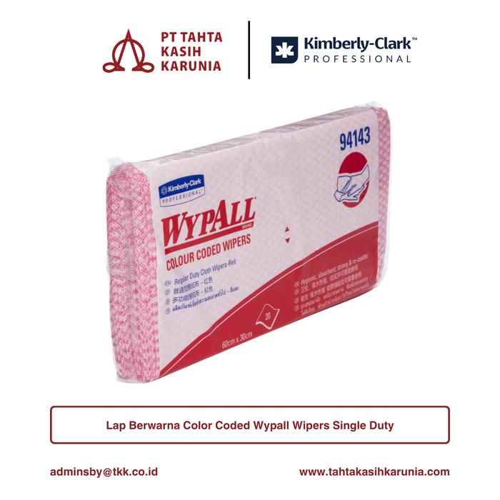Gambar Wypall Wipers Color Coded, pengelapan higenis, food safe - Merah dari TKK Safety undefined Tokopedia
