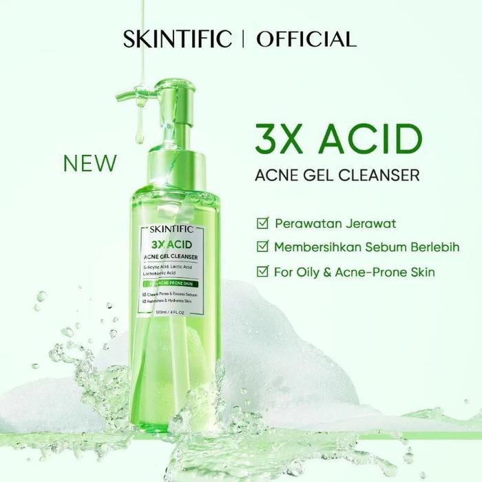 Gambar SKINTIFIC Moisturizer Acne - Skintific 3X Acid Anti-Acne Gel Moisturizer 30g - Pelembab Wajah - Moisturizer Skintific - Moisturizer Anti acne - Perawatan Wajah - Acne Gel Cleans dari rose.beautyshop undefined Tokopedia