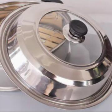 Gambar Ollahom Tutup Panci Tutup Wajan Tutup Penggorengan Stainless Serbaguna Dapur - Frameless, 36cm dari Ollahom Official Store undefined Tokopedia