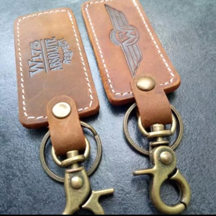 Gambar gantungan kunci kulit asli kawasaki w175 - coklat snaphook dari amero leather craft undefined Tokopedia