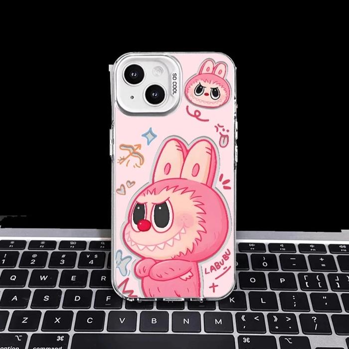 Gambar CASE IPHONE 15/14/13/12/11/PRO/PROMAX/PLUS/X/XR/XSMAX/7Plus/8Plus Labubu Pink - Pink, 15/PRO/MAX/PLUS dari Kyostyle undefined Tokopedia