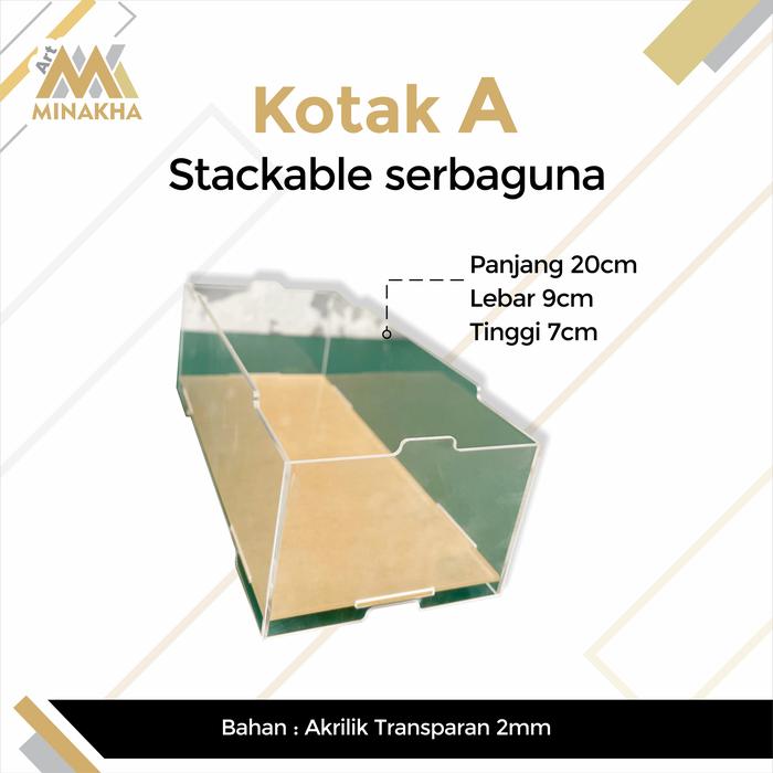 Gambar Kotak serbaguna stackable, kotak susun, box organizer, box kosmetik, kotak fungsional, kotak bening, kotak transparan - Kotak A dari Minakha art undefined Tokopedia