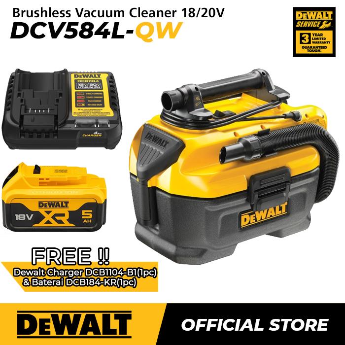Gambar Dewalt Brushless Vacuum Cleaner 18/20 Volt DCV584L-QW - Full Set 5.0 Ah dari Dewalt ID undefined Tokopedia