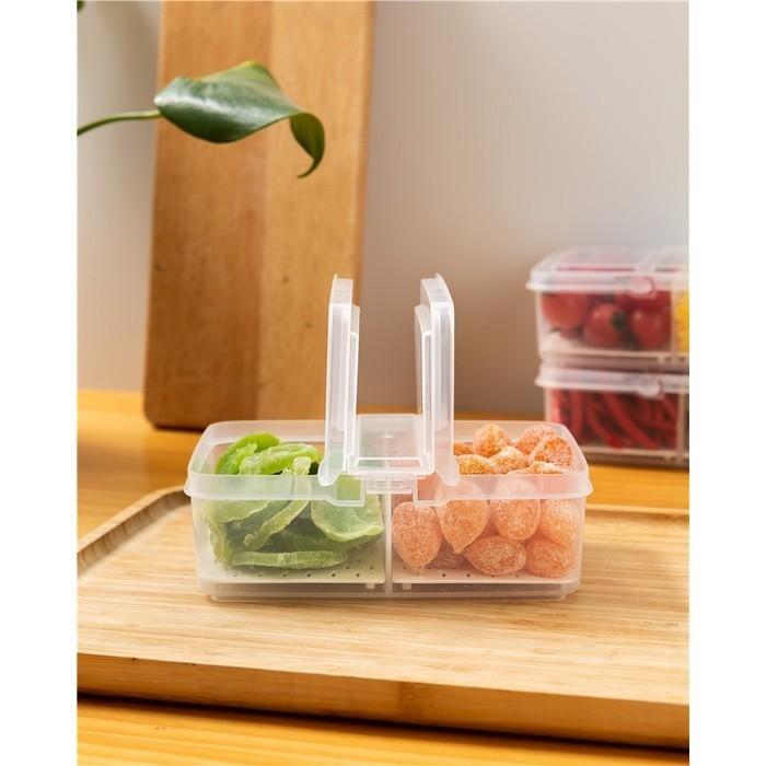 Gambar Kotak Penyimpanan Makanan Kulkas / Wadah Tempat Daging, Sayur, Buah Box Oraganizer Storage - 2 slot dari joelandjanice undefined Tokopedia