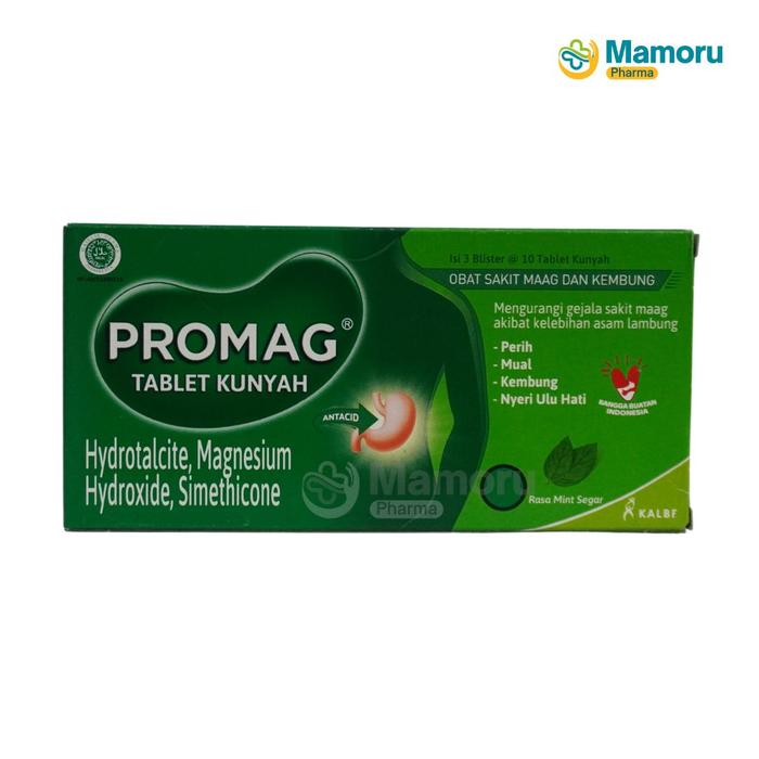 Gambar Promag Tablet Strip Isi 10 Tablet Kunyah Obat Original Kalbe dari Apotek Mamoru Farma undefined Tokopedia