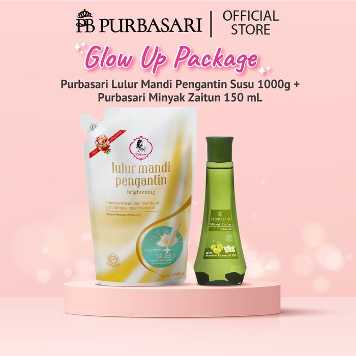 Gambar [ISI 2PCS] Purbasari Lulur Mandi Pengantin 1kg + Purbasari Minyak Zaitun 150ml - Susu+Zaitun dari Purbasari Indonesia undefined Tokopedia