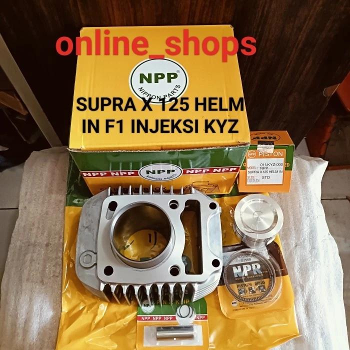 Gambar Blok boring seher set silinder supra x 125 helm in f1 injeksi KYZ NPP - BLOK+PISTON NPP dari online shops. undefined Tokopedia