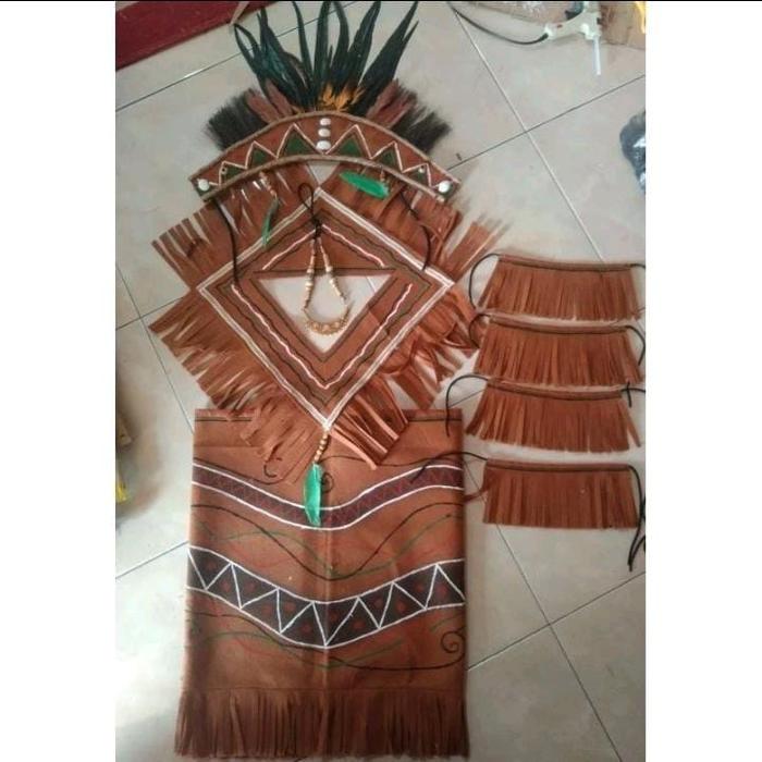 Gambar BAJU ADAT PAPUA/KOSTUM PAPUA KREASI FULL SET - cewek, anak tk dari RAINNBOW' undefined Tokopedia